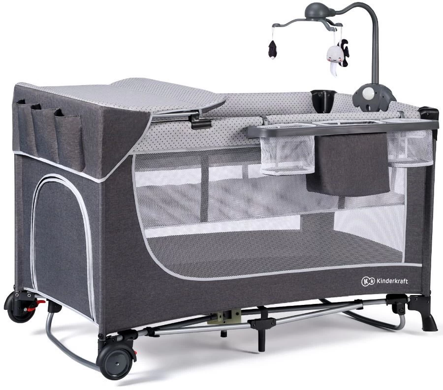 Kinderkraft Leody Grey Campingbed Met Accessoires KCLEOD00GRY00AC - Afbeelding 5