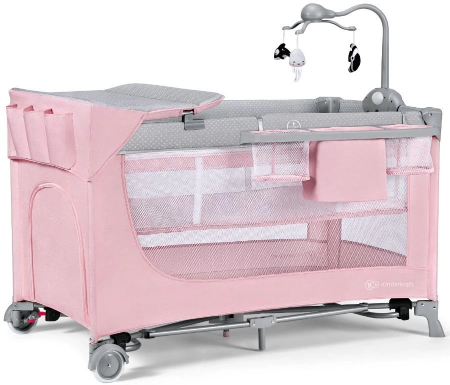 Kinderkraft Leody Pink Campingbed Met Accessoires KCLEOD00PNK00AC - Afbeelding 3