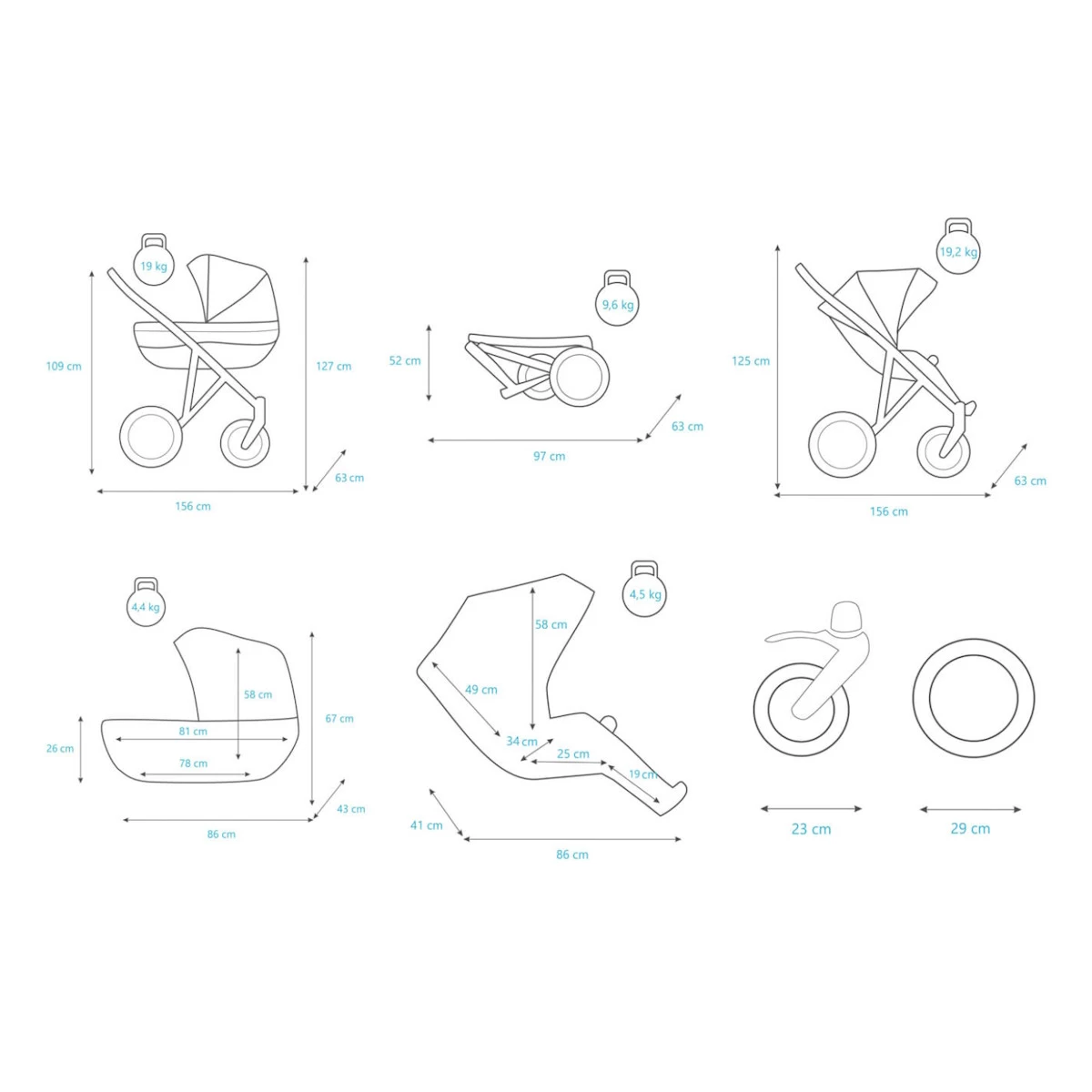 Kunert Booster Black Graphite Tandem Duowagen BO-03-BLACK - Afbeelding 20