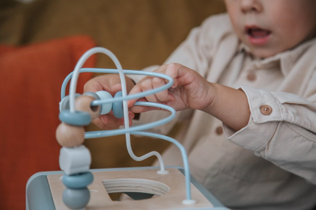 Label Label Blauw Houten Activiteitenkubus LLWT-34307 - Afbeelding 7