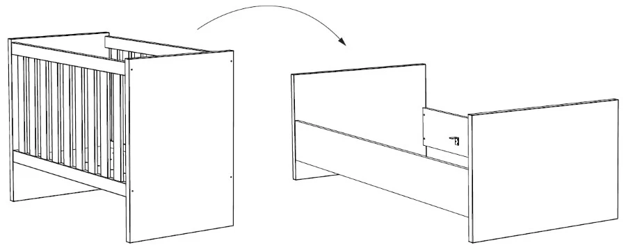 Meegroei Babykamer Amalia Naturel: Meegroei Ledikant En Commode - Afbeelding 4
