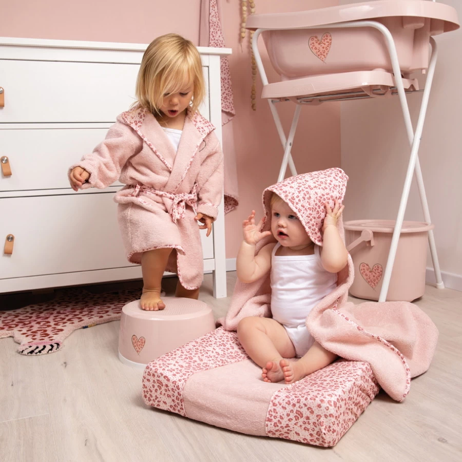 Bébé-jou Bebe-Jou Leopard Pink Badcape 3010123 - Afbeelding 3