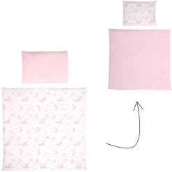 Lorelli Eva Pink Moons & Stars 5-delige Set Voor Wieg En Ledikant 2080114-5201