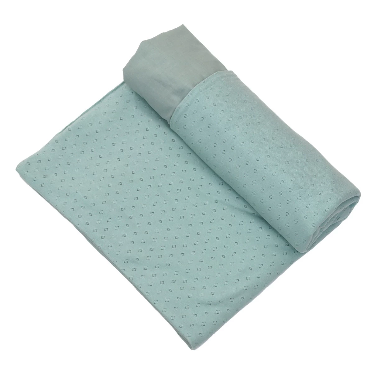 MamaLoes Amy Ajour Stonegreen 75x100cm Wiegdeken 84266 - Afbeelding 4