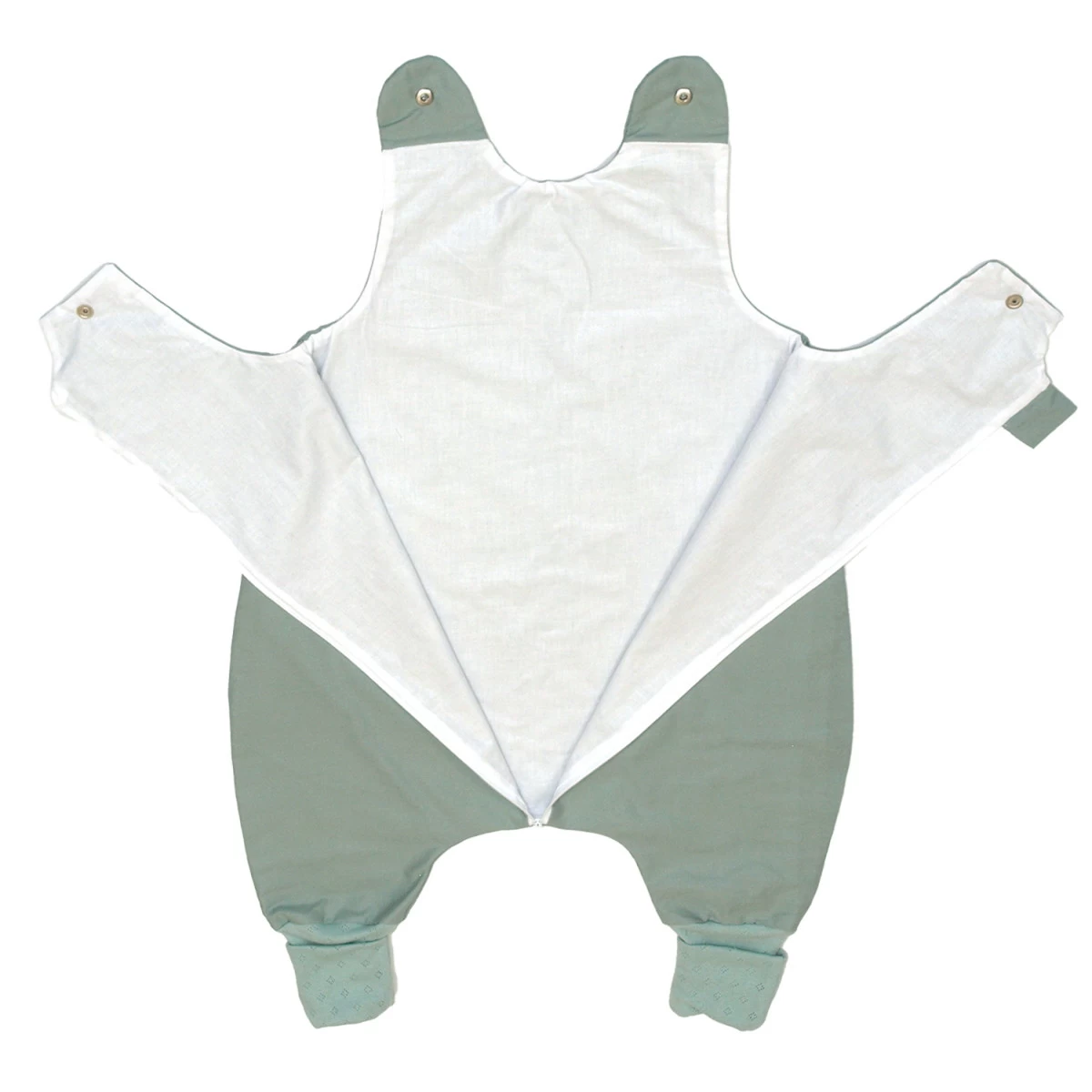 MamaLoes Amy Pure Stonegreen 6-12 Mnd Onesie Slaapzak 85375 - Afbeelding 2