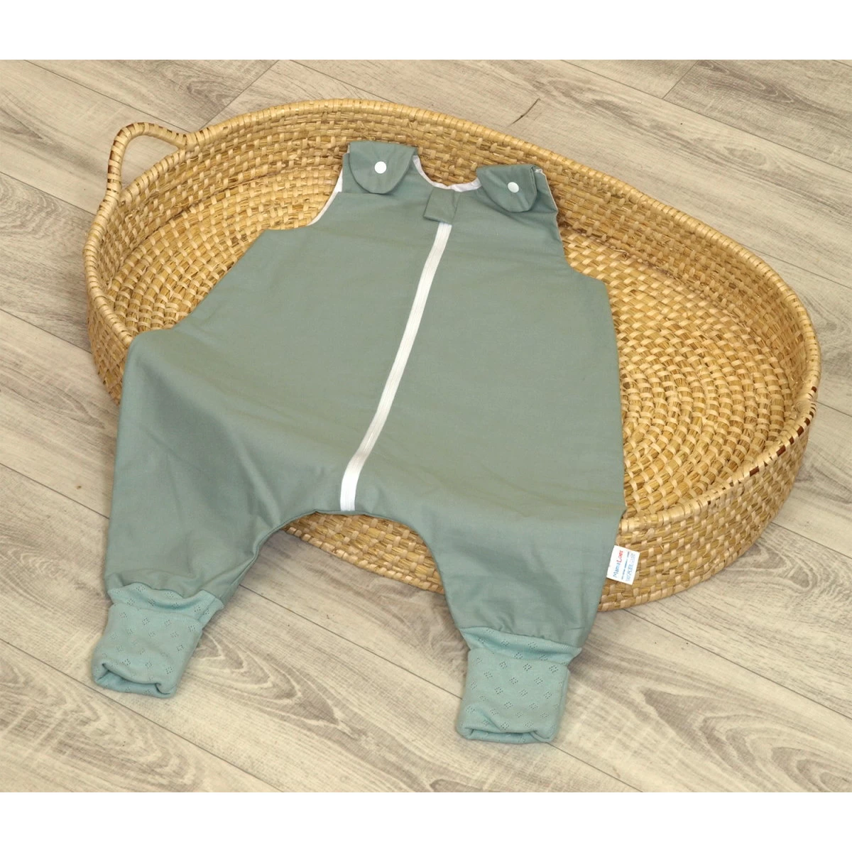 MamaLoes Amy Pure Stonegreen 6-12 Mnd Onesie Slaapzak 85375 - Afbeelding 3