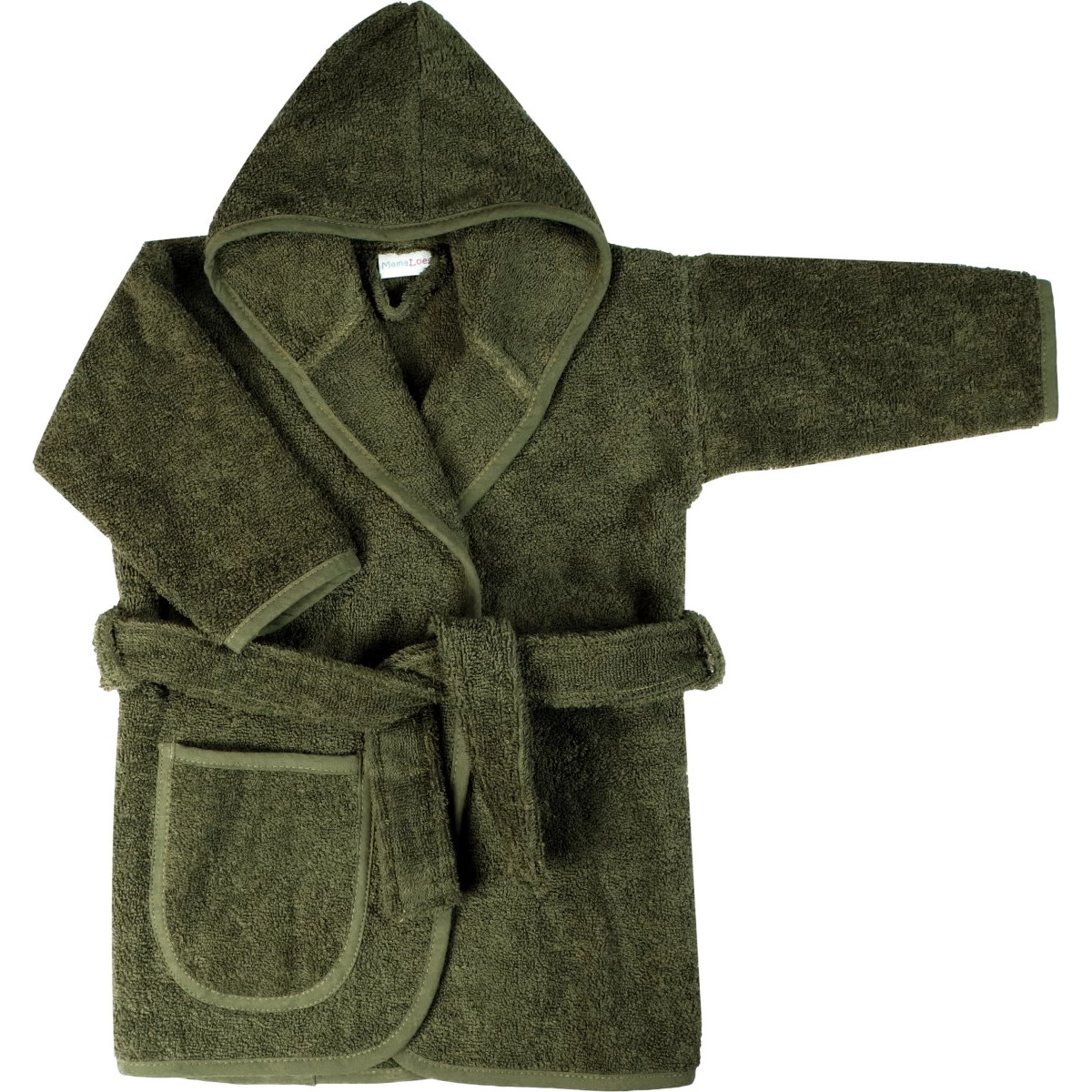 MamaLoes Badstof Groen 1-2jr Badjas ML010308
