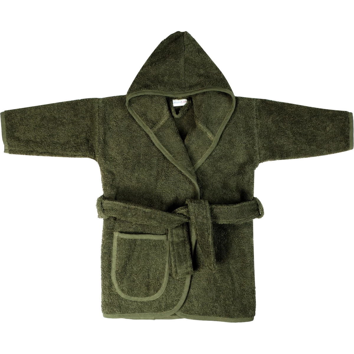 MamaLoes Badstof Groen 1-2jr Badjas ML010308 - Afbeelding 2