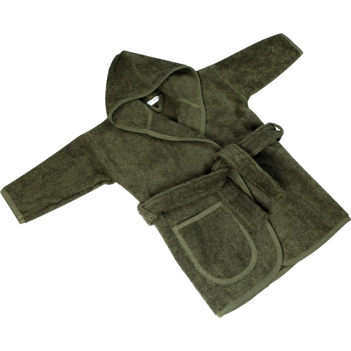 MamaLoes Badstof Groen 1-2jr Badjas ML010308 - Afbeelding 4