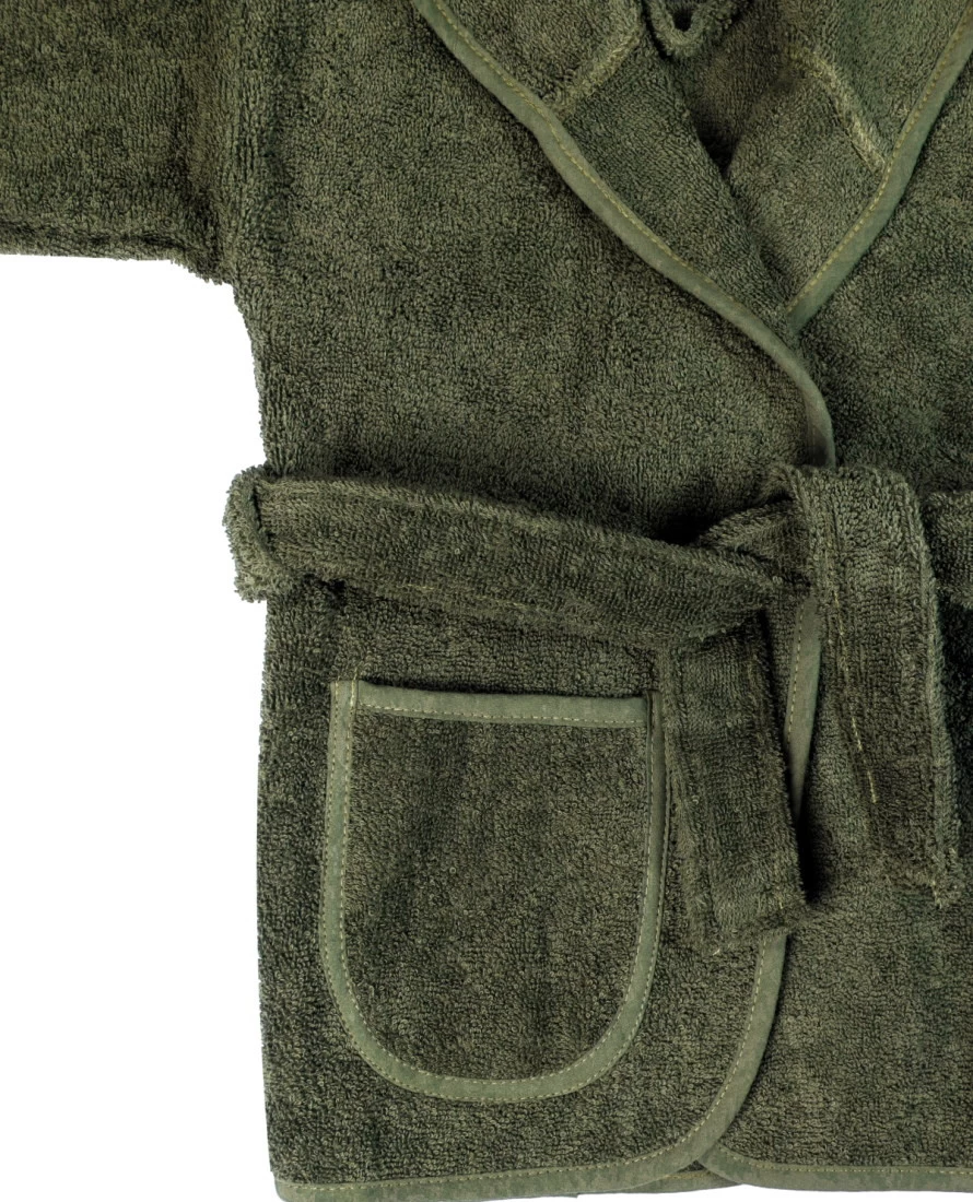 MamaLoes Badstof Groen 1-2jr Badjas ML010308 - Afbeelding 6