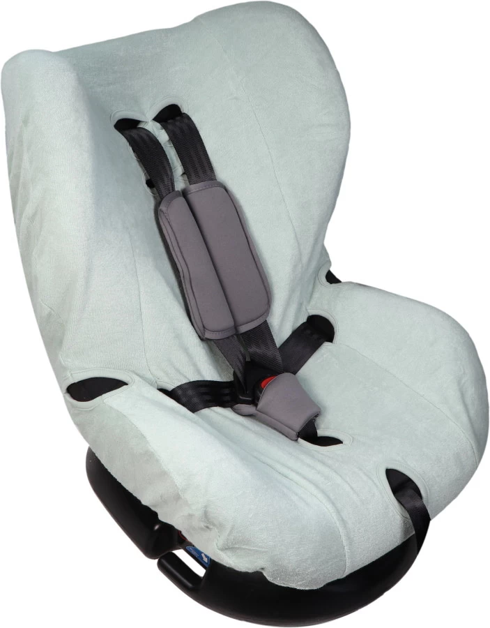 MamaLoes Badstof Stone Green Groep 1+ Autostoelhoes ML6387 - Afbeelding 2