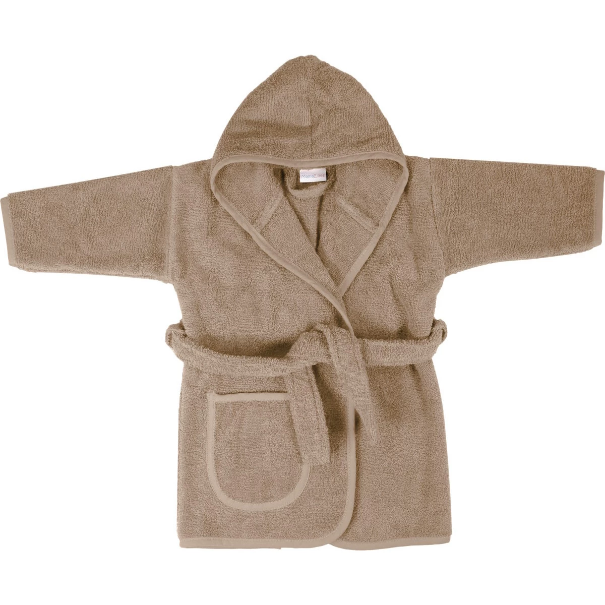 MamaLoes Badstof Zand 1-2jr Badjas ML010306 - Afbeelding 2