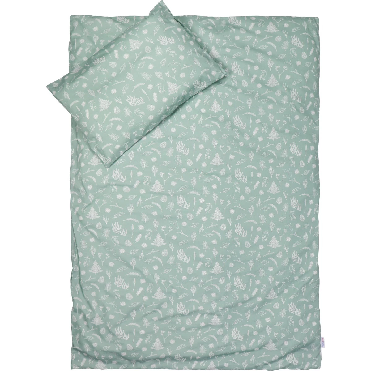 MamaLoes Botanical Stone Green 100x140cm Dekbedovertrek ML020604