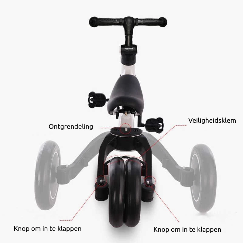 Eco Toys Wit 4-in-1 Loopfiets HC492494 - Afbeelding 6