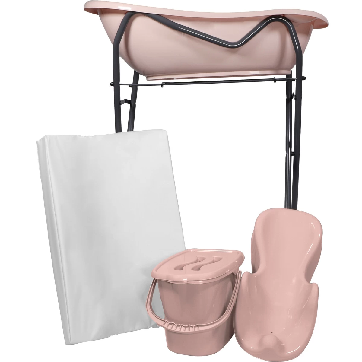 MamaLoes Licht Roze Badset Incl. Graphite Badstandaard