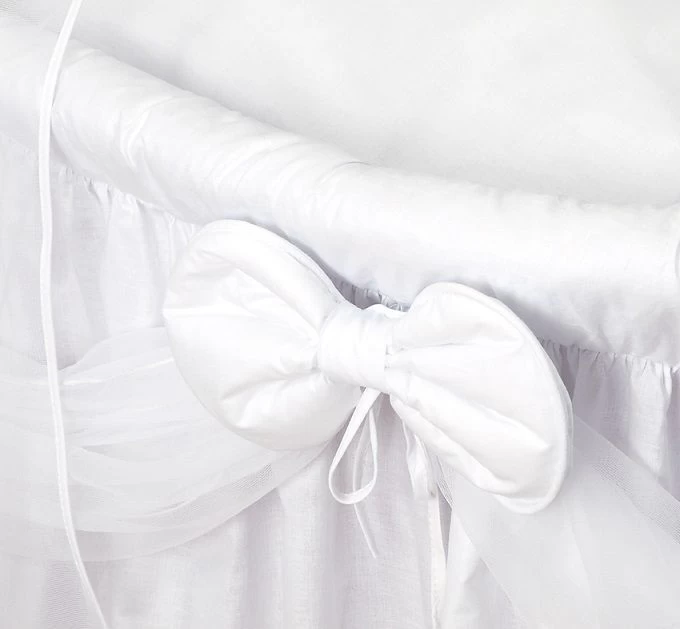 MamaLoes Royal Wit Voile Baby Wiegje 66756 - Afbeelding 2