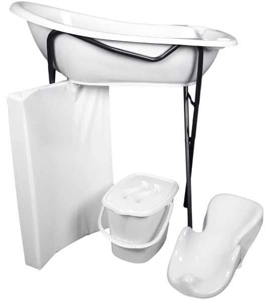 MamaLoes Wit Badset Incl. Graphite Badstandaard