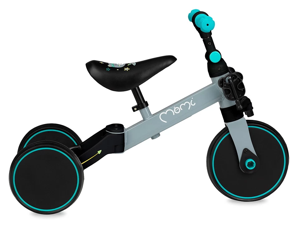 Momi Loris Grey/Turquoise 4-in-1 Ride-On Loopfiets ROBI00041 - Afbeelding 2