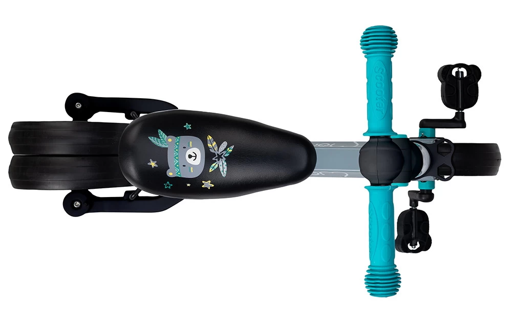 Momi Loris Grey/Turquoise 4-in-1 Ride-On Loopfiets ROBI00041 - Afbeelding 5