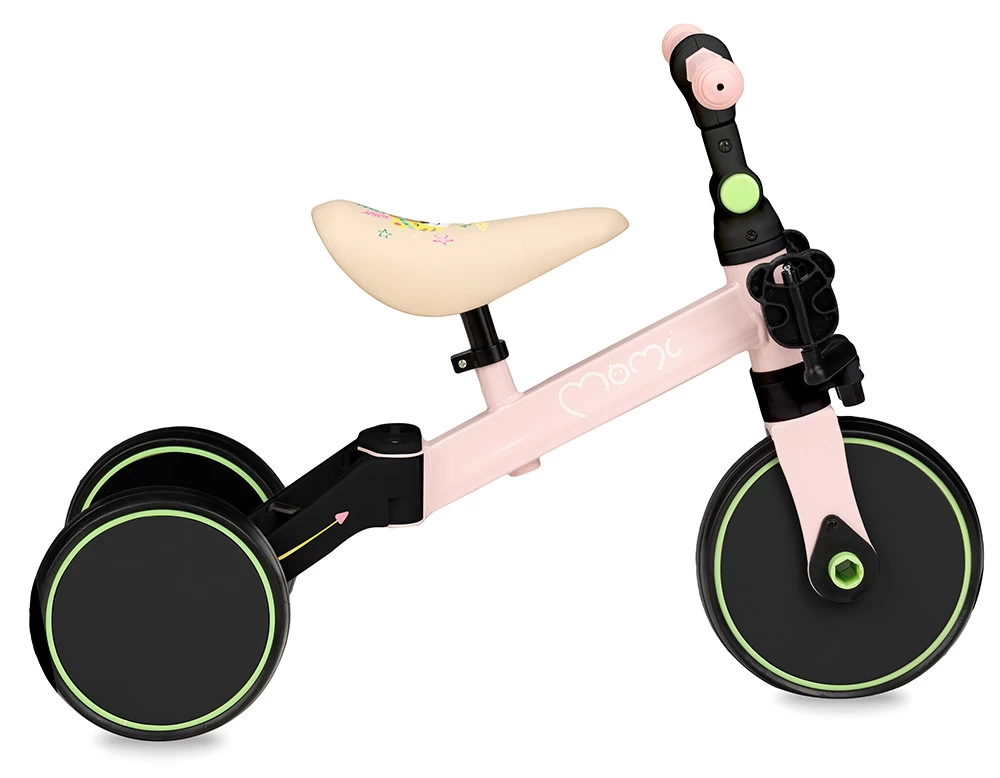 Momi Loris Pink 4-in-1 Ride-On Loopfiets ROBI00039 - Afbeelding 2