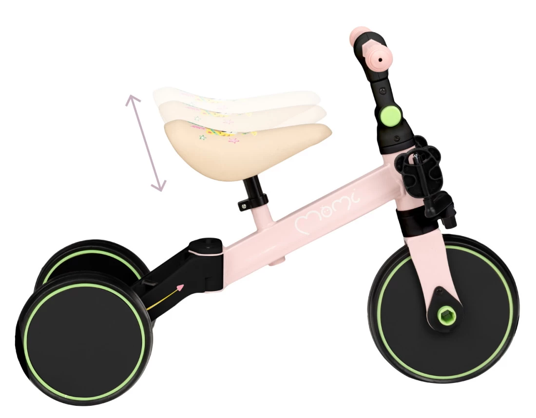 Momi Loris Pink 4-in-1 Ride-On Loopfiets ROBI00039 - Afbeelding 7