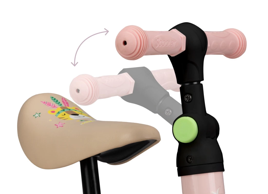 Momi Loris Pink 4-in-1 Ride-On Loopfiets ROBI00039 - Afbeelding 8