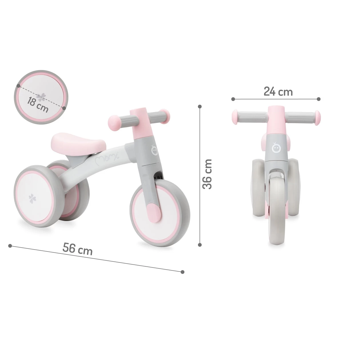 Momi Tedi Pink Mini Bike Loopfiets ROBI00036 - Afbeelding 6
