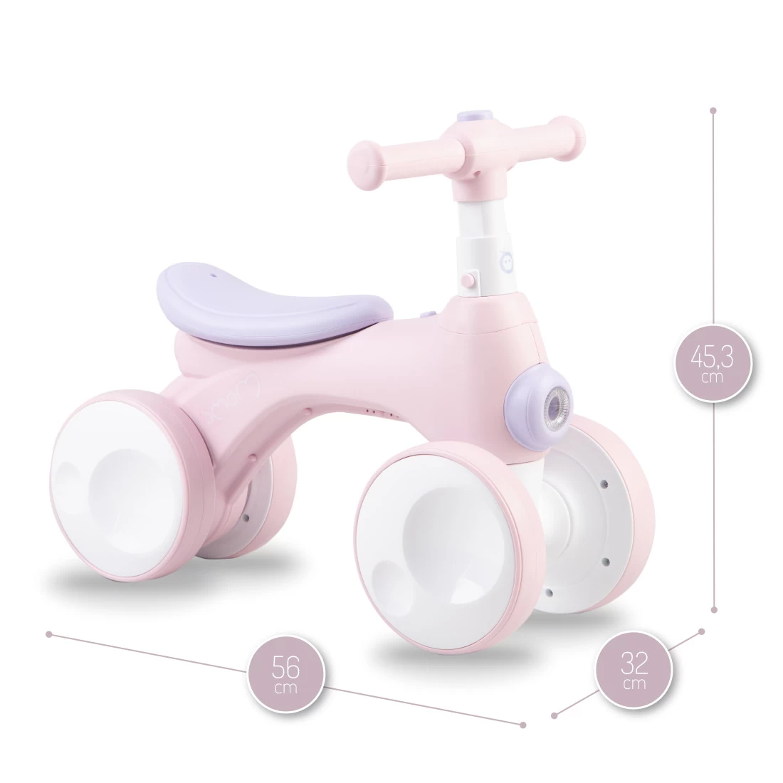 Momi Tobis Pink Ride-On Bubbles Loopfiets ROBI00042 - Afbeelding 10