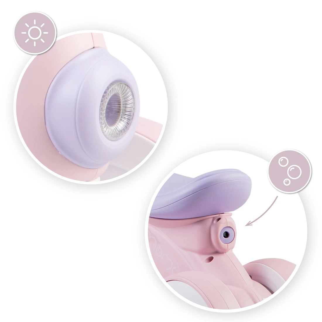 Momi Tobis Pink Ride-On Bubbles Loopfiets ROBI00042 - Afbeelding 5