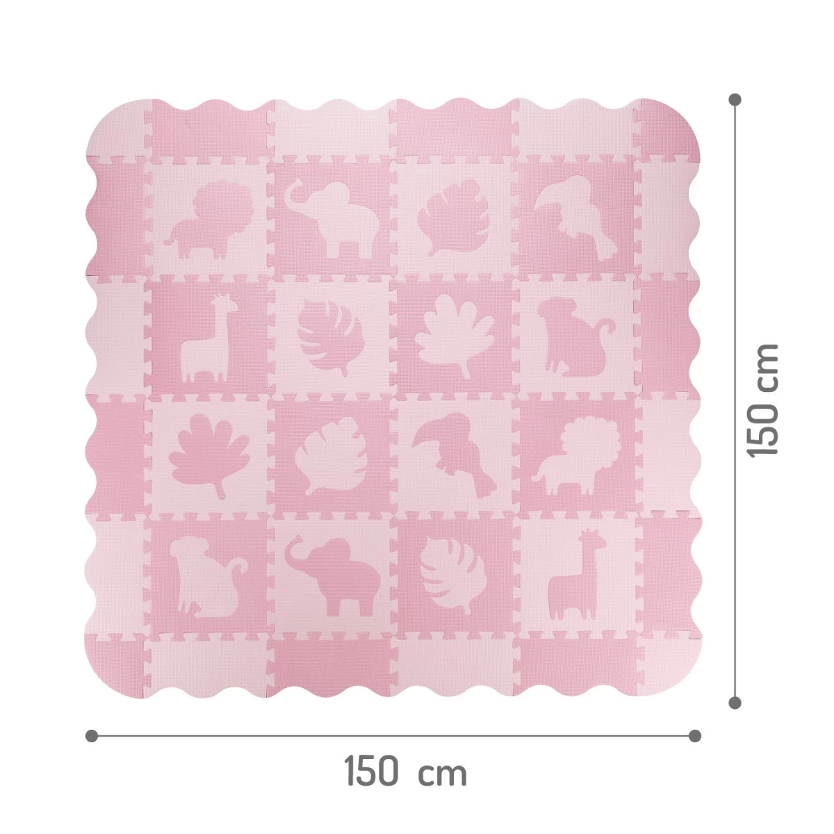 Momi Zawi Pink Schuimrubberen Puzzelmat Met Rand MAED00012 - Afbeelding 9