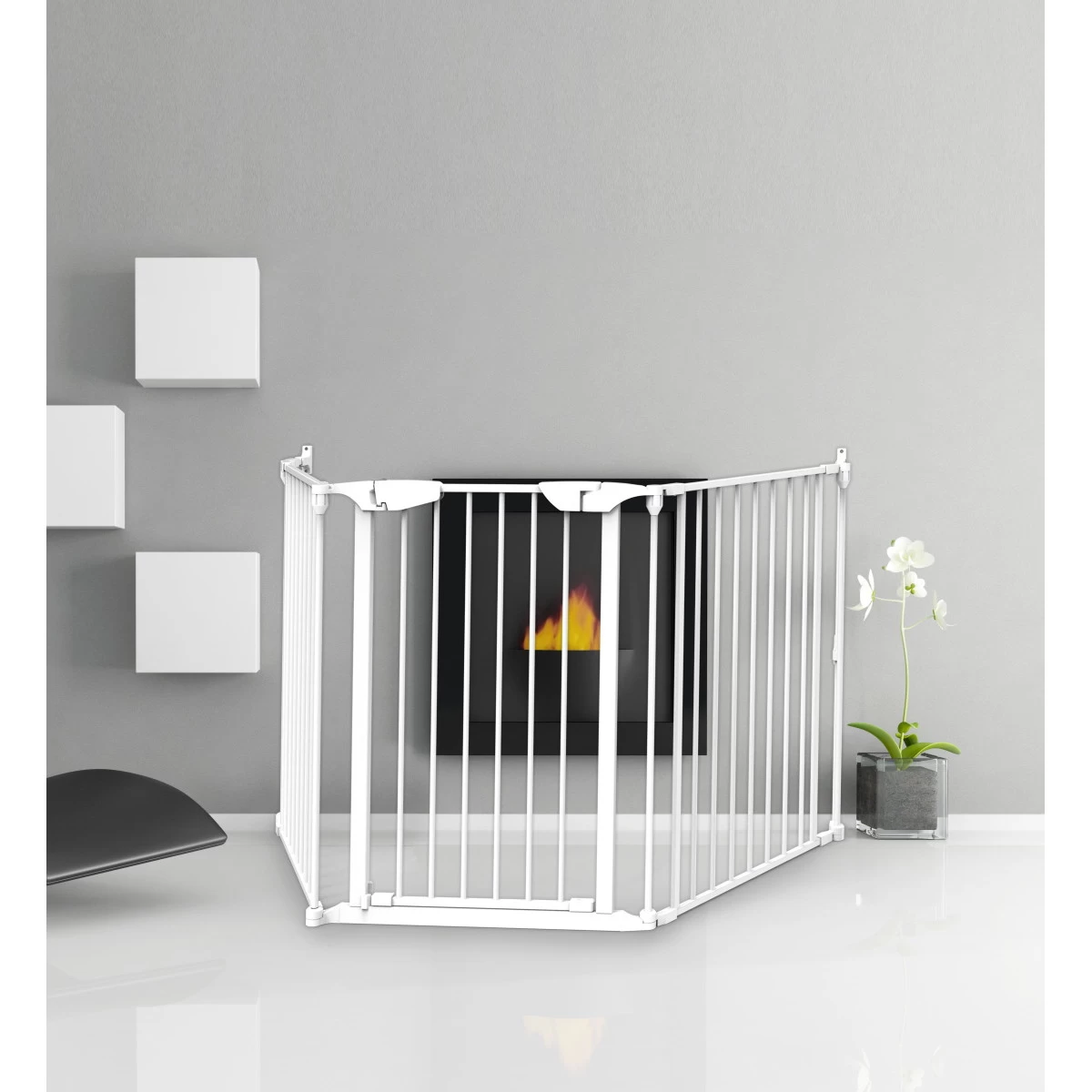 Noma Wit 5-Delige Kamerverdeler En Traphek Veiligheidshek 94047 - Afbeelding 3