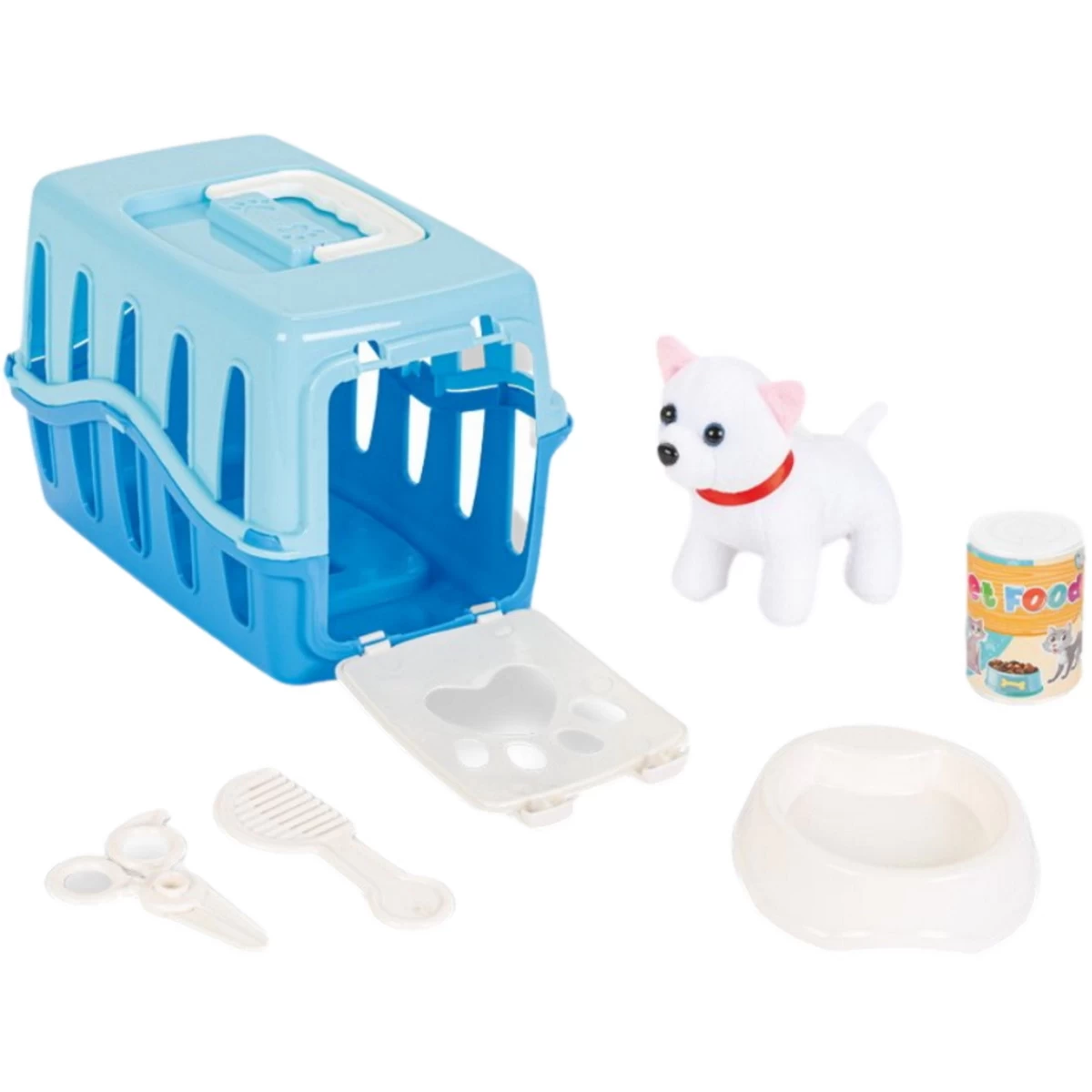 Pilsan My Cute Cat Blauw Knuffel Met Reismand En Accessoires 03 596