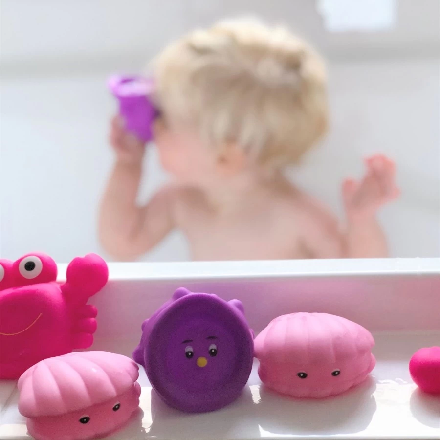 Playgro Sea Friends Pink 7 Stuks Drijvende Badspeeltjes P0188416 - Afbeelding 4