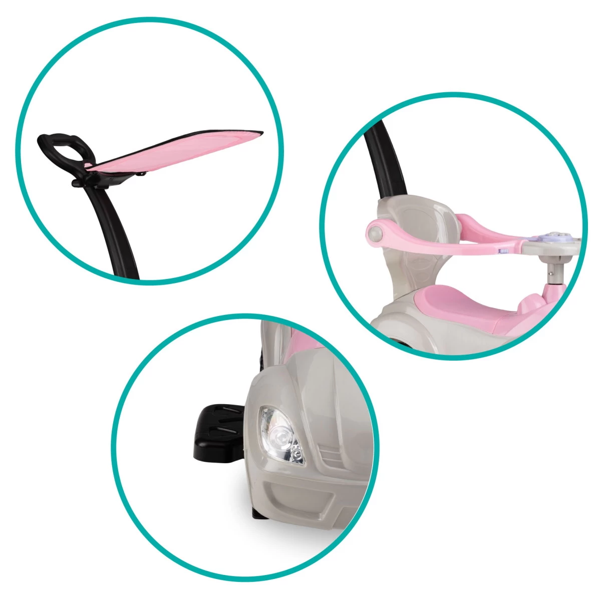 QKids Lolo Pink 2-in-1 Ride-on Loopauto QKIDS00006 - Afbeelding 8