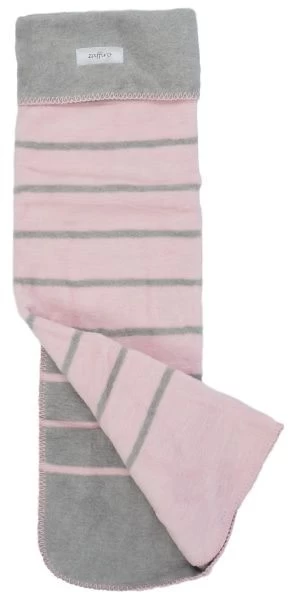 Zaffiro Grijs & Lichtroze Gestreept 75 X 100 Cm Wiegdeken 15120 - Afbeelding 2