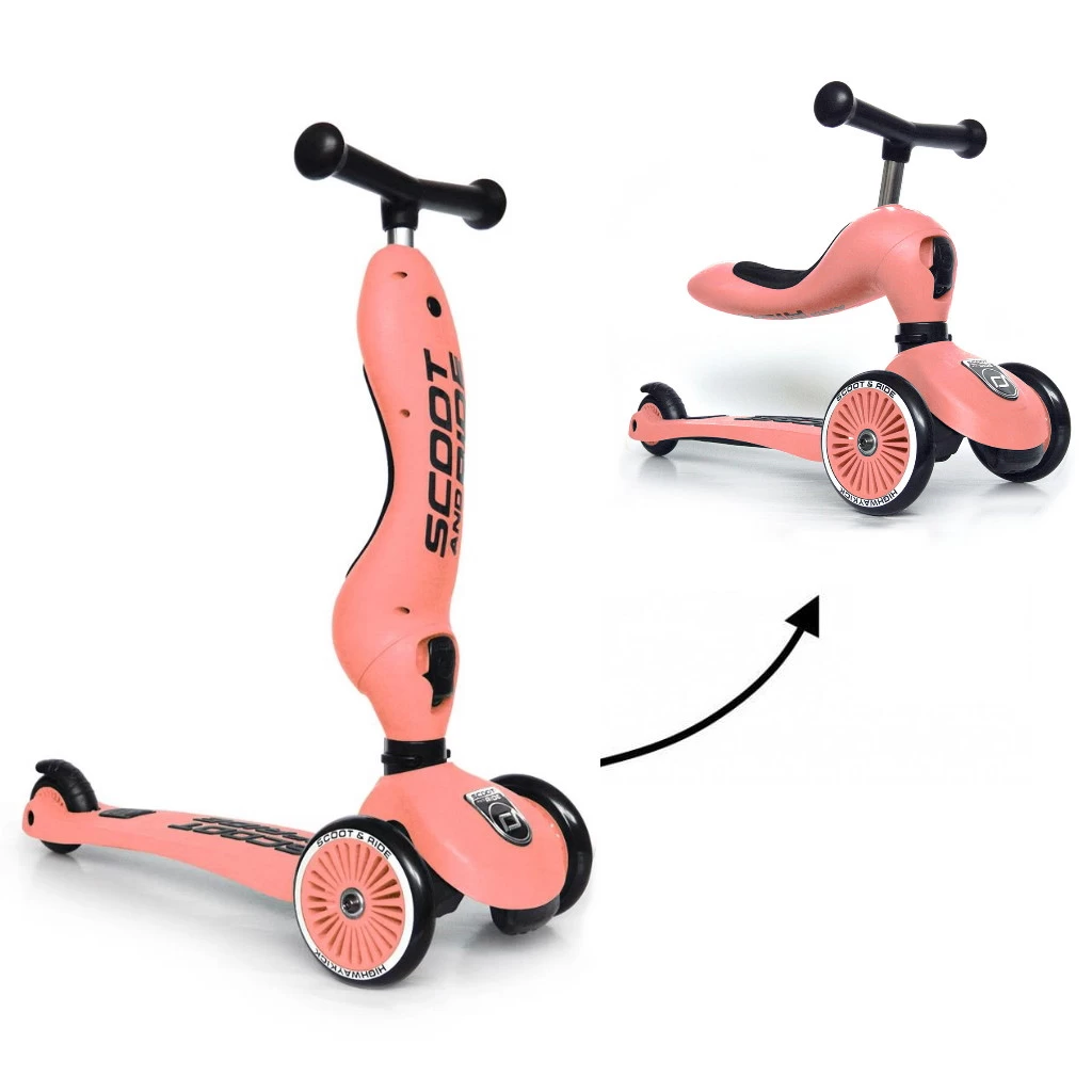 Scoot And Ride Peach Highwaykick 1 Step/Loopfiets SR-96353