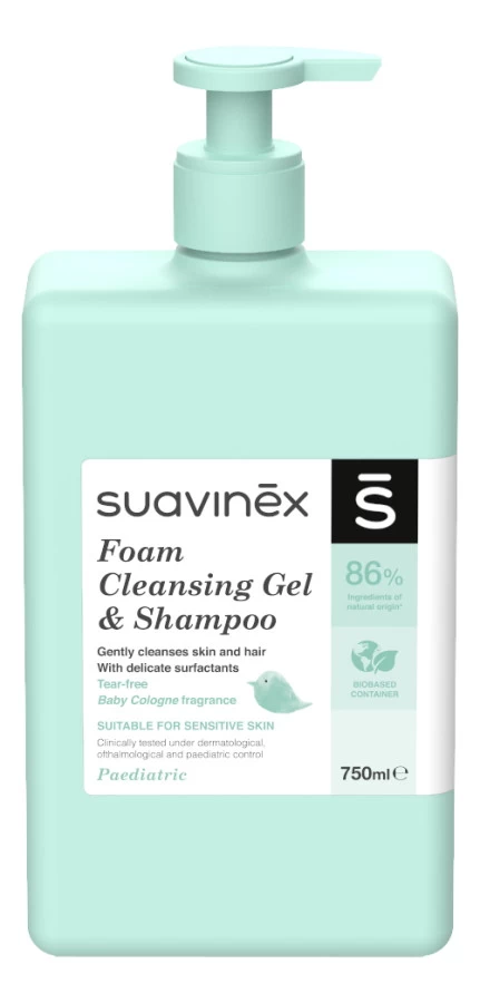 Suavinex Baby 750ml Foam Gel & Shampoo SXZCOS066884