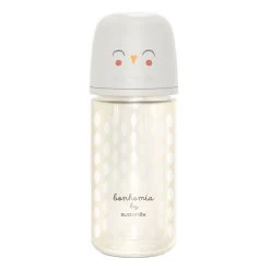 Suavinex Bonhomia Feather Beige 240 Ml Glazen Fles SXSBX5080897