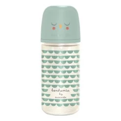 Suavinex Bonhomia Feather Green 240 Ml Glazen Fles SXSBX5079822