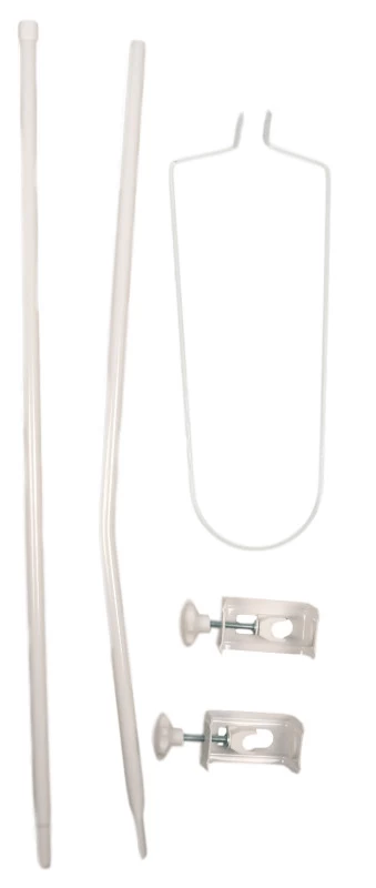 Tega Baby Wit Piekstok & Sluierstandaard Met Klembevestiging DM-009 - Afbeelding 5