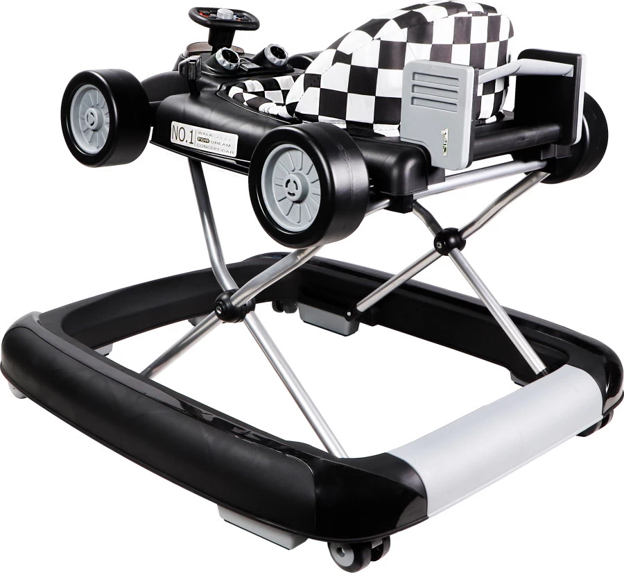 Tryco F1 Racer Black 2-in-1 Loopstoel En Loopwagen TR-362703 - Afbeelding 3