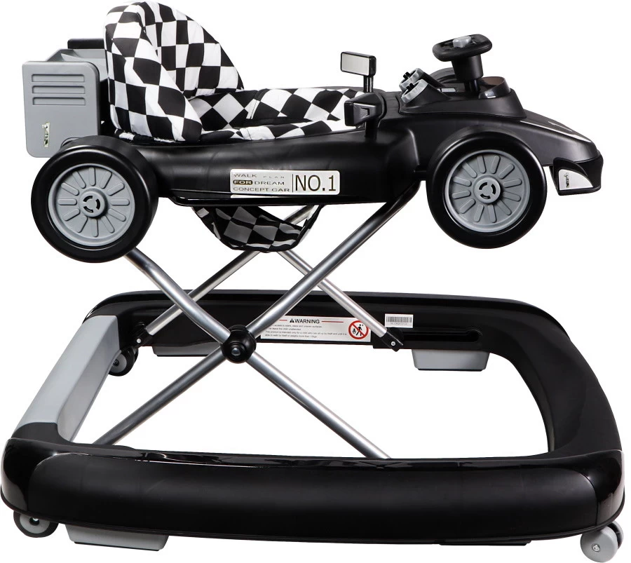Tryco F1 Racer Black 2-in-1 Loopstoel En Loopwagen TR-362703 - Afbeelding 2