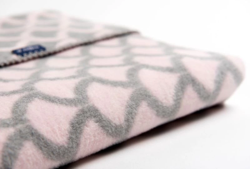 Zaffiro Grijs & Lichtroze Halve Cirkels 75 X 100 Cm Wiegdeken 40726 - Afbeelding 2