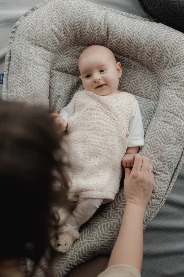 Zaffiro Graphite Leaves Babynest 0985 - Afbeelding 6